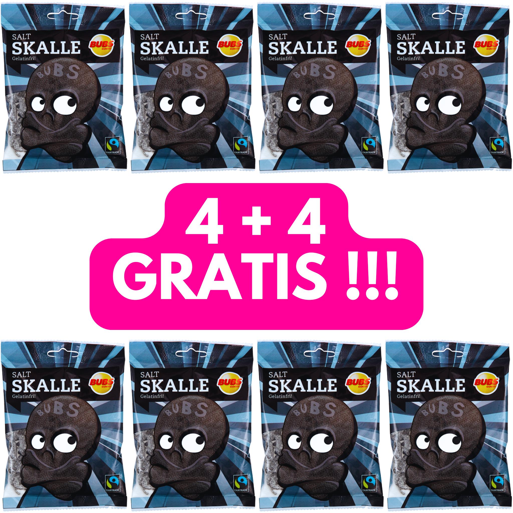 (4 + 4 GRATIS) Bubs Salty Skulls - 90g