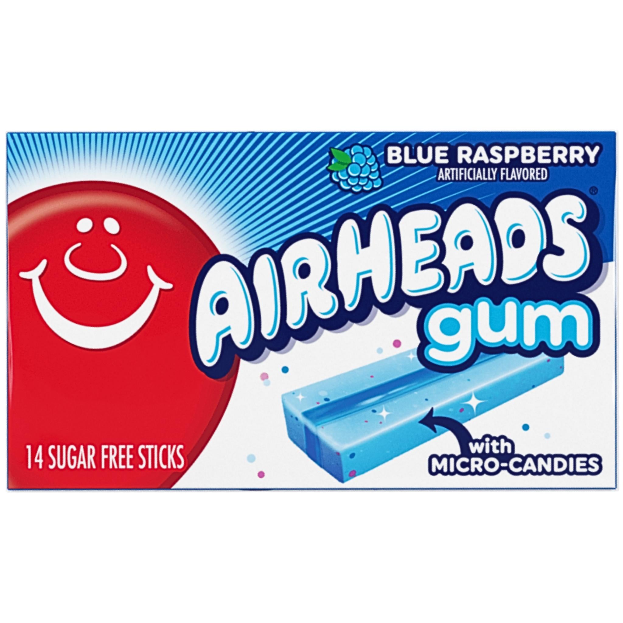 Airheads Gum Blue Raspberry - 33g (THT: 30-09-2025)