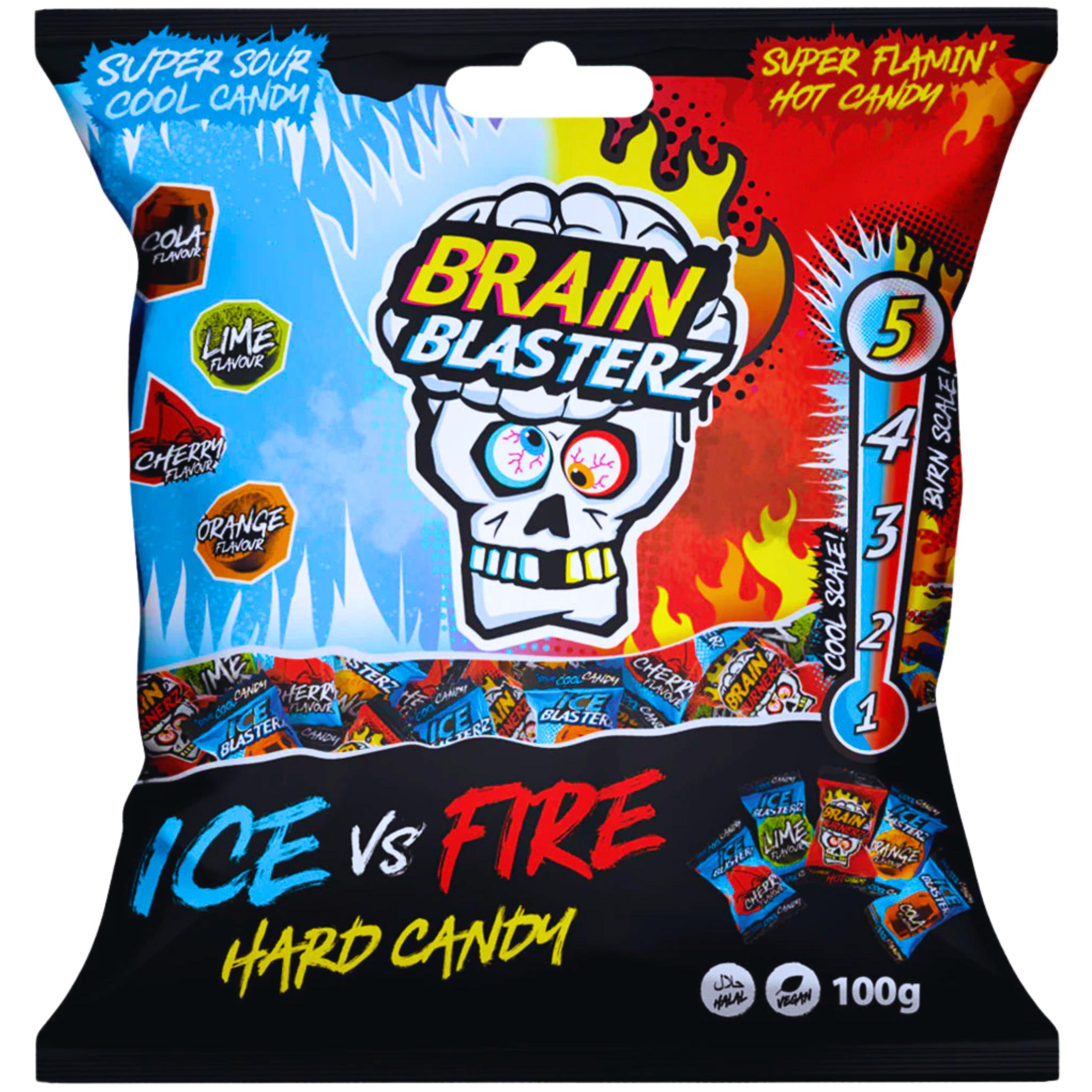 Brain Blasterz Ice vs Fire Hard Candy - 100g