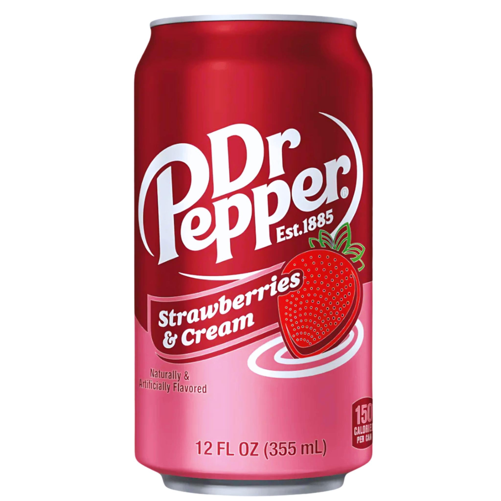 Dr Pepper Strawberries & Cream - 355ml (USA) (INCL. STATIEGELD)