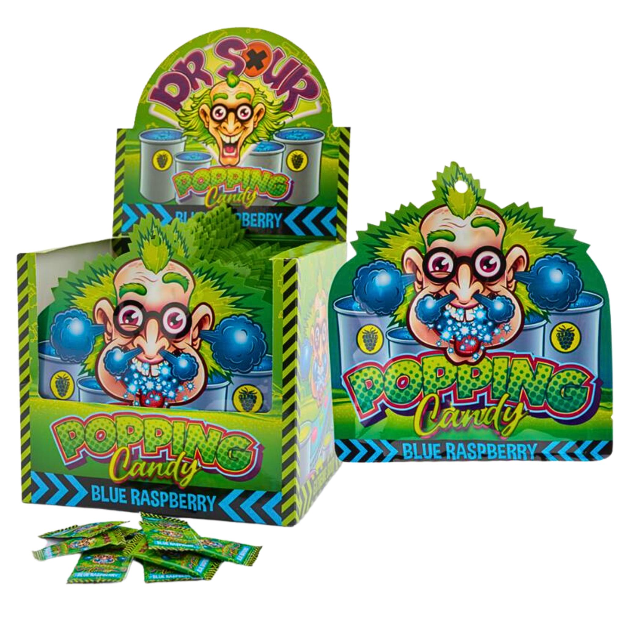 Dr Sour Popping Candy Blaue Himbeere - 15g