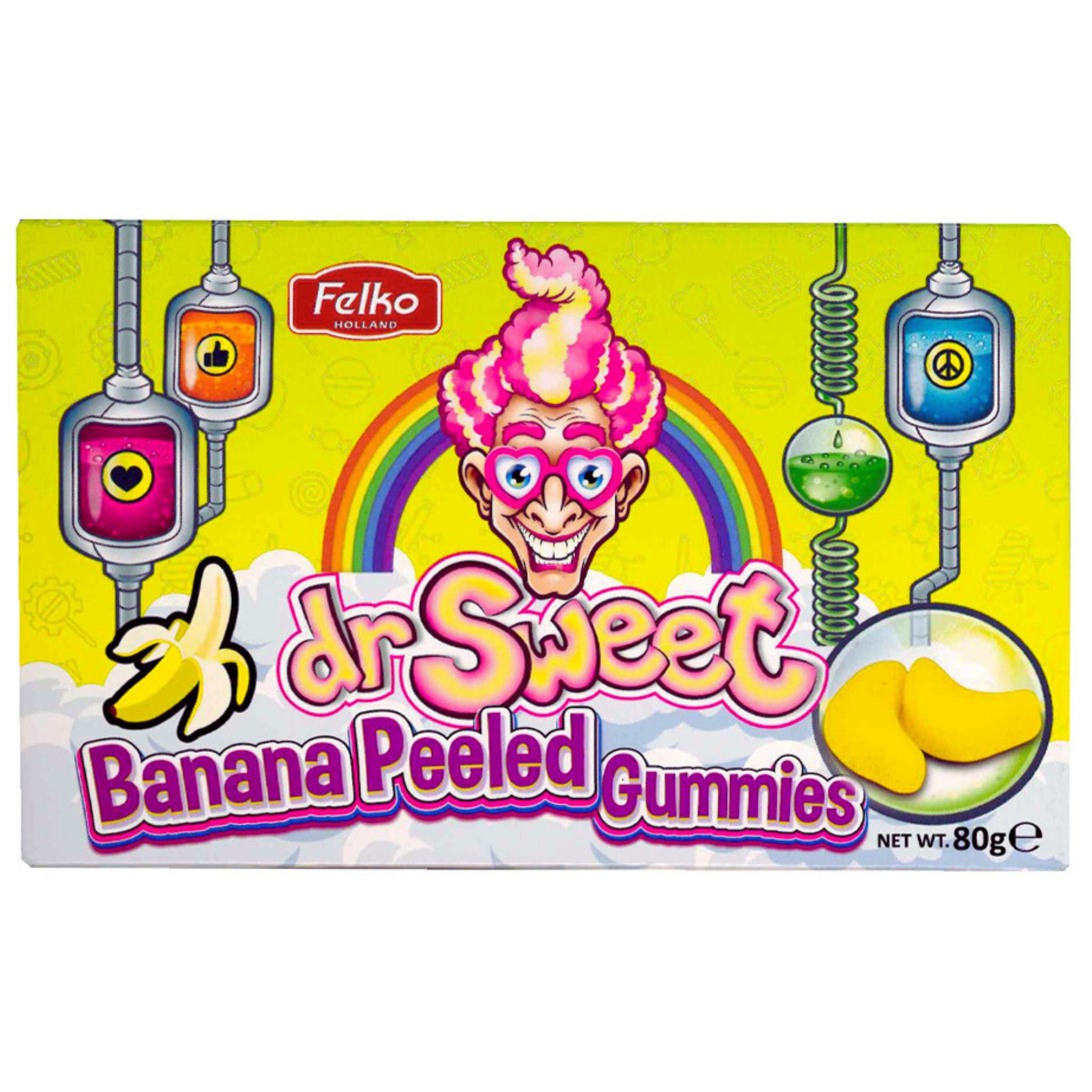 Dr Sweet Banana geschälte Gummibärchen – 80 g