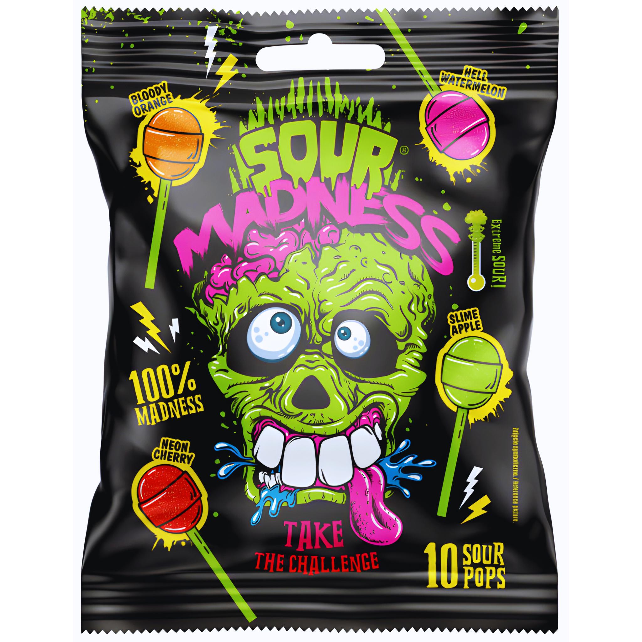 Sour Madness Sour Pops - 100g