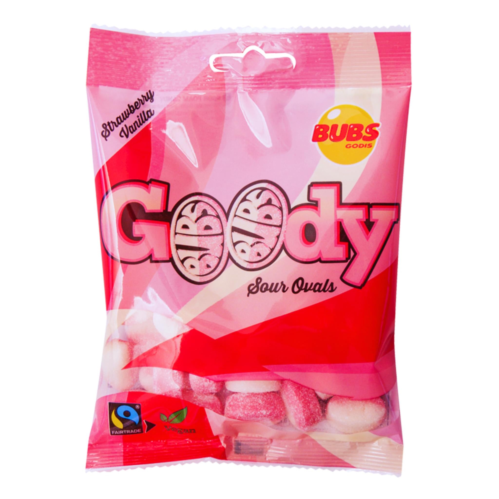 Bubs Goody Sour Ovals Erdbeere Vanille - 90g