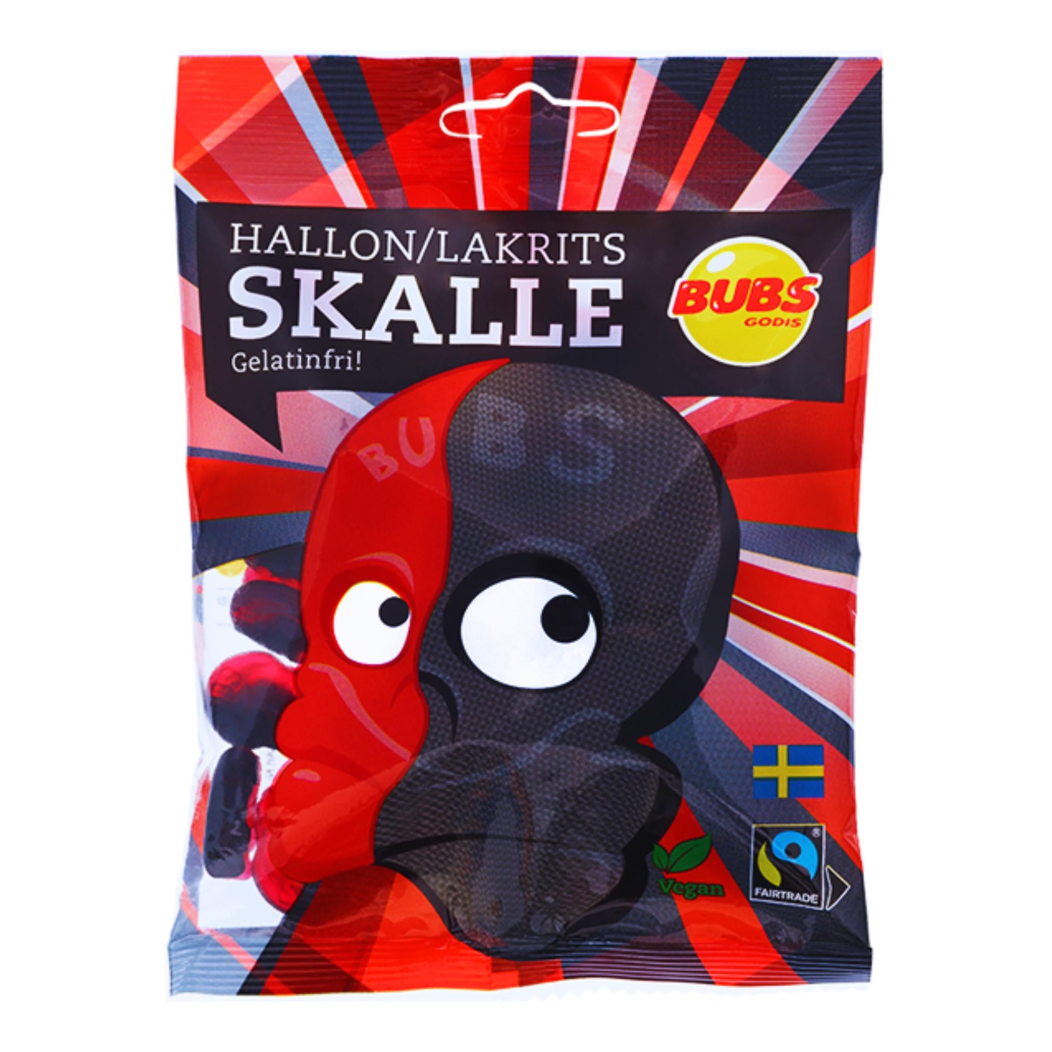 Bubs Raspberry/Liquorice Skulls - 90g