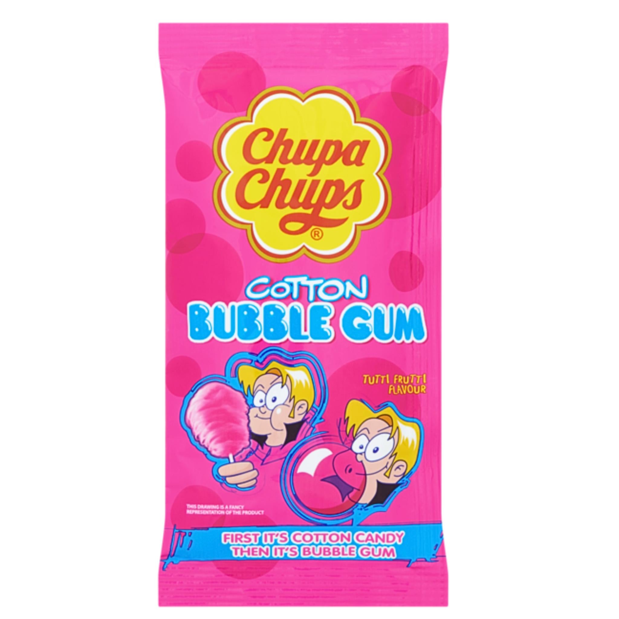 Chupa Chups Cotton Bubble Gum Tutti Frutti - 11g