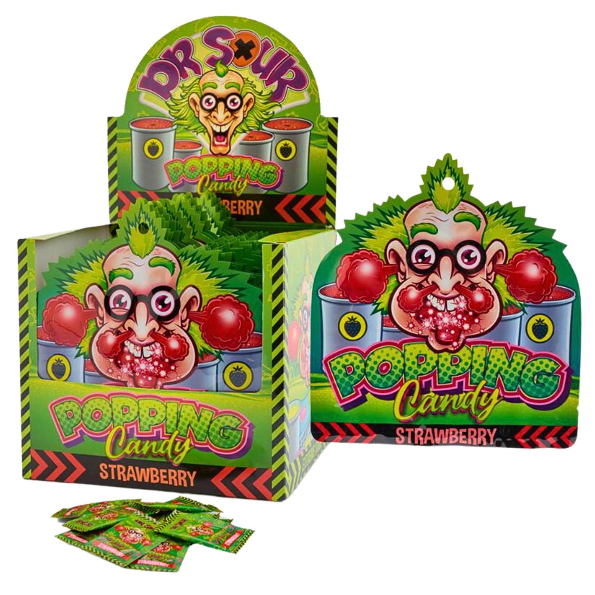 Dr Sour Popping Candy Strawberry - 15g