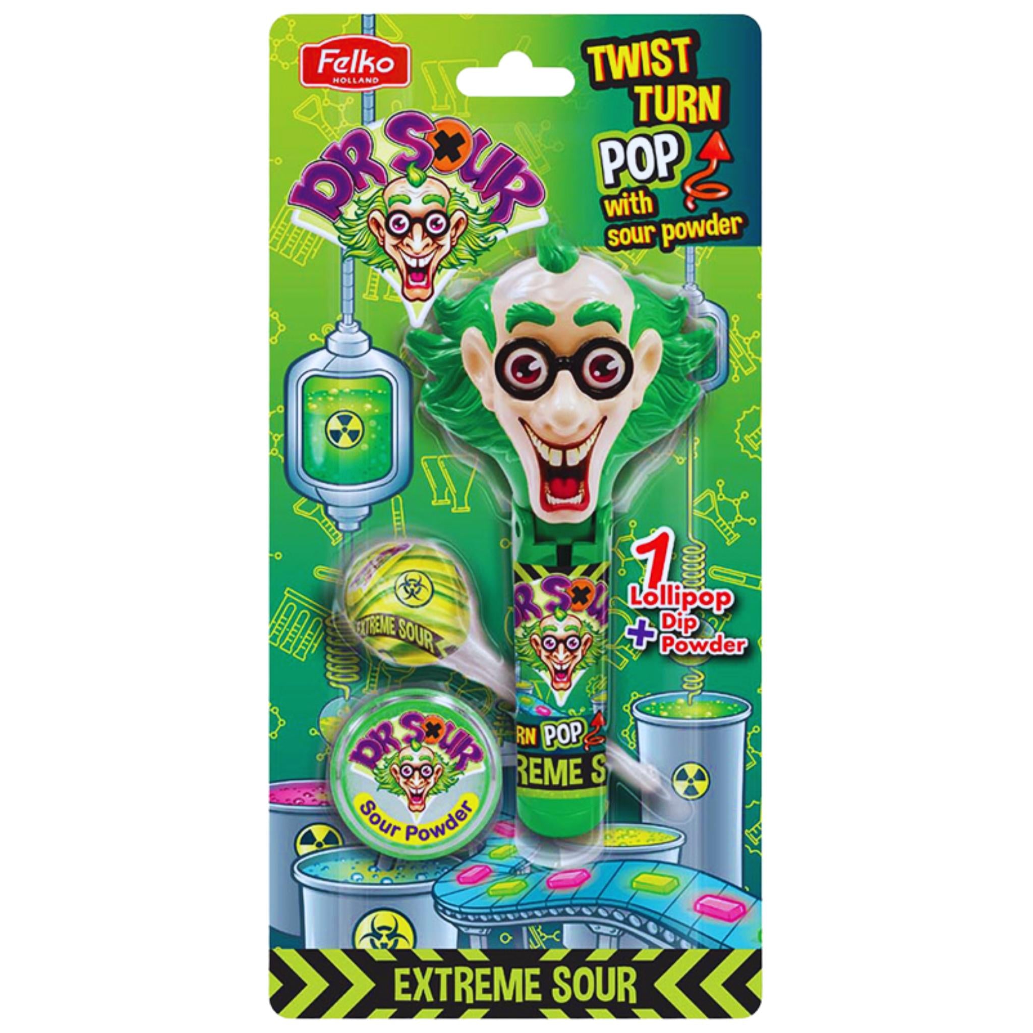 Dr Sour Twist Turn Pop - 17g