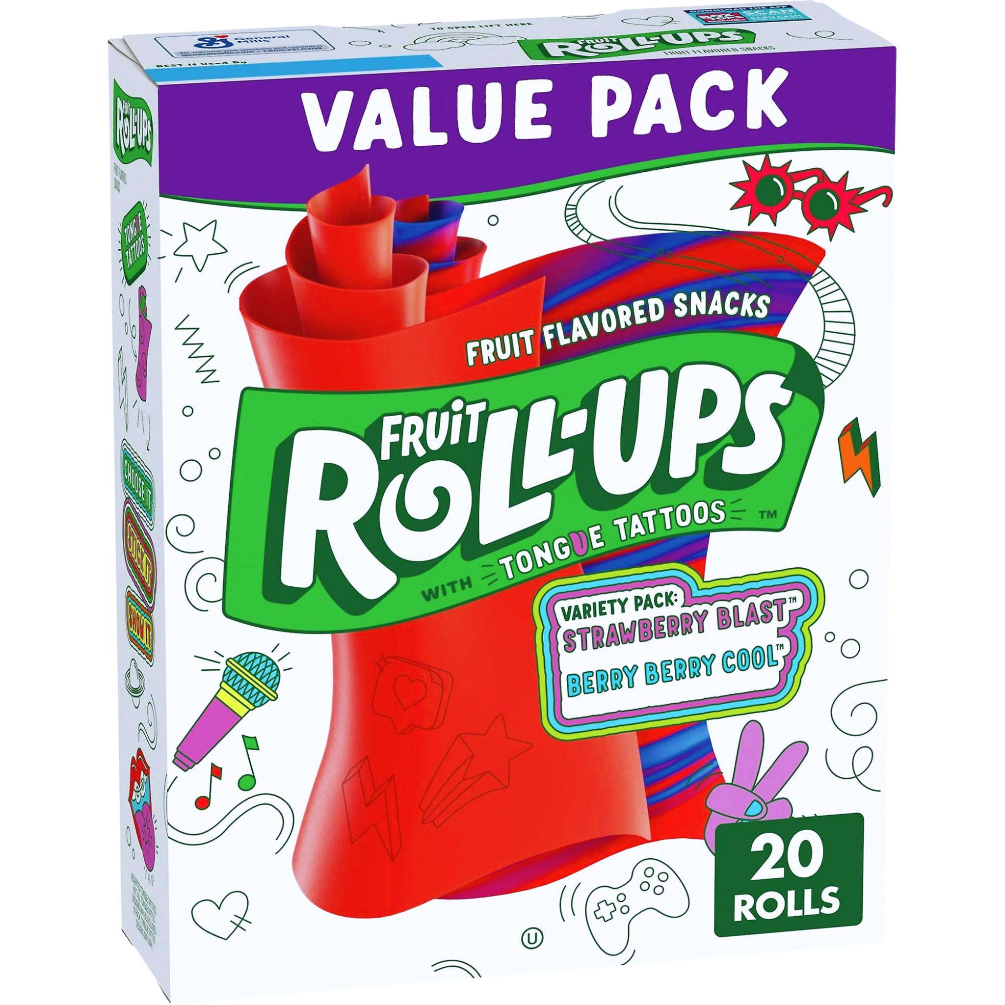 Fruit Roll-Ups Strawberry Blast/Berry Berry Cool - 283g