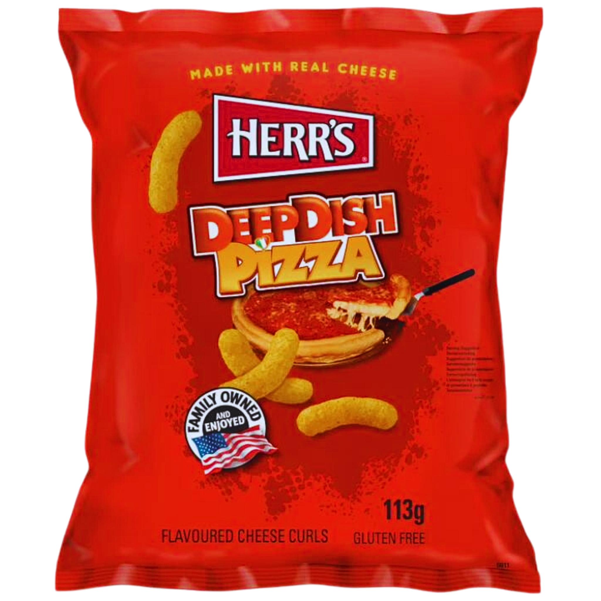 Herr's Deep Dish Pizza Flavored Cheese Curls - 113g (USA)