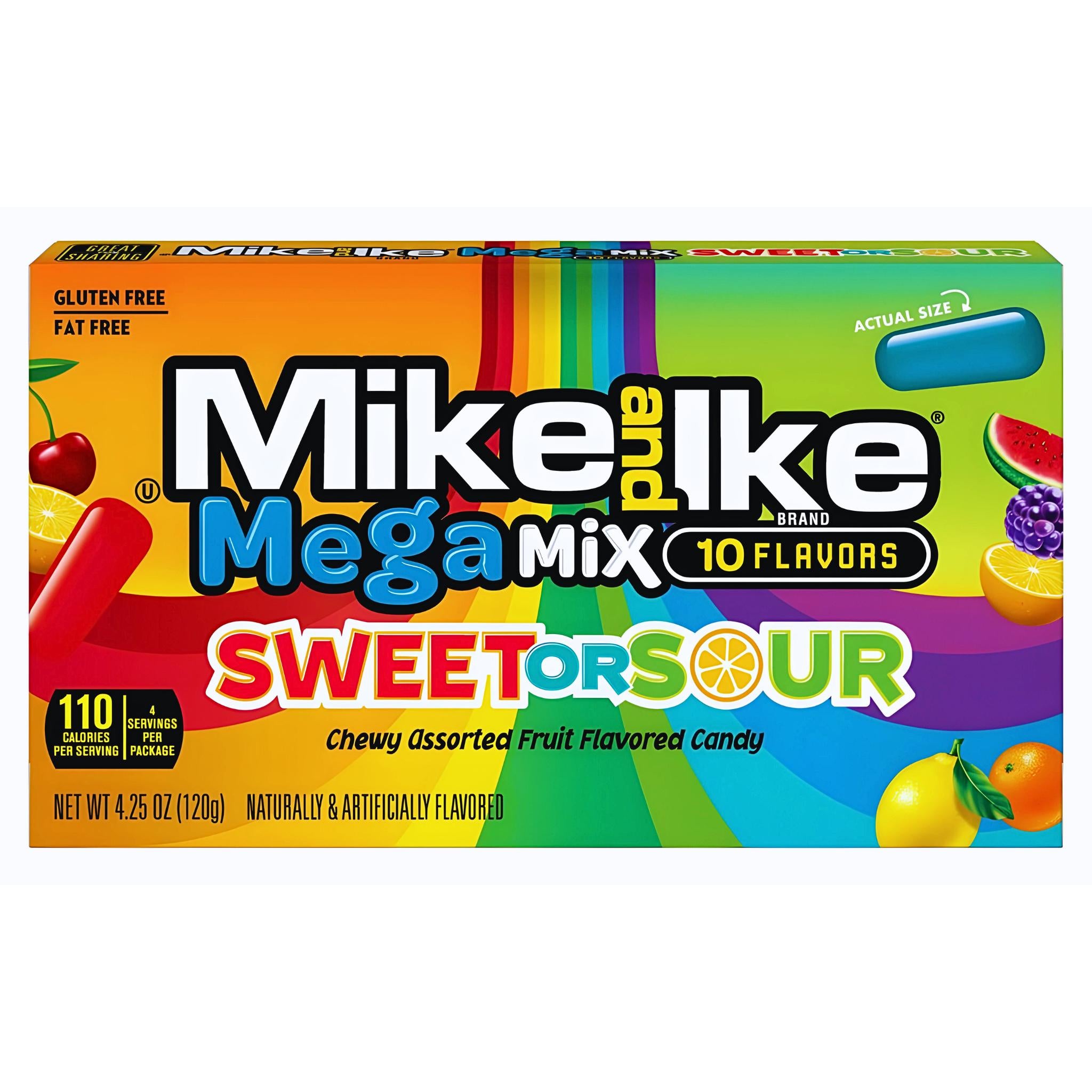 Mike and Ike Mega Mix Sweet Or Sour - 120g