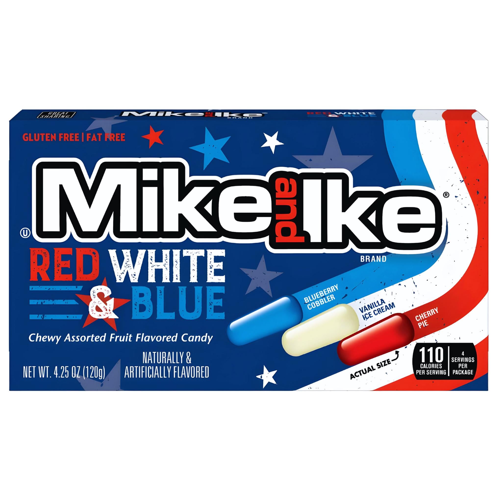 Mike and Ike Red White & Blue - 120g